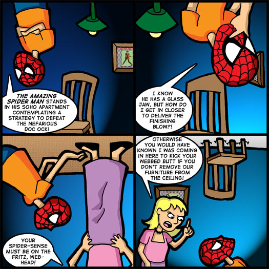 Spider-Man 2, Sam Raimi, spider-sense, furniture, ceiling