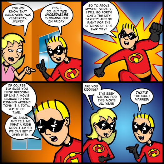 The Incredibles, fighting crime, dress up