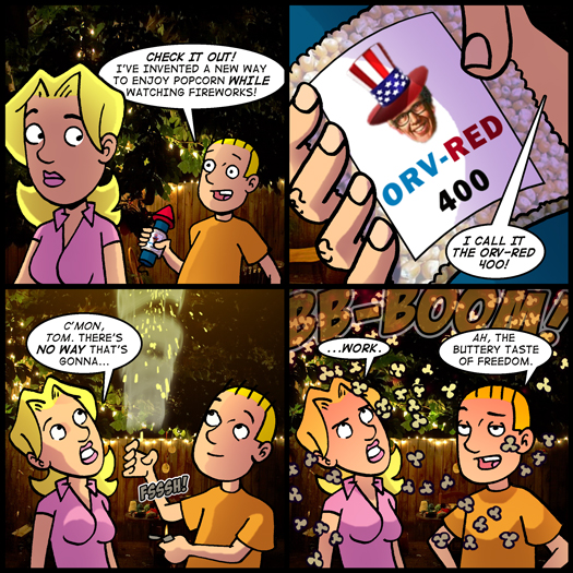 4th of July, fireworks, popcorn, Orville Redenbocker 4th of July, fireworks, popcorn, Orville Redenbocker
