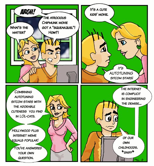 Alvin and The Chipmunks: The Squeakquel, autotuning, LOL Cats, meme, internet, childhood, popularity, Guest Strip, Indigo, Kismetropolis Alvin and The Chipmunks: The Squeakquel, autotuning, LOL Cats, meme, internet, childhood, popularity, Guest Strip, Indigo, Kismetropolis